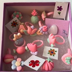 NEW THINK GRANDKIDS! 14 rings in lavender box